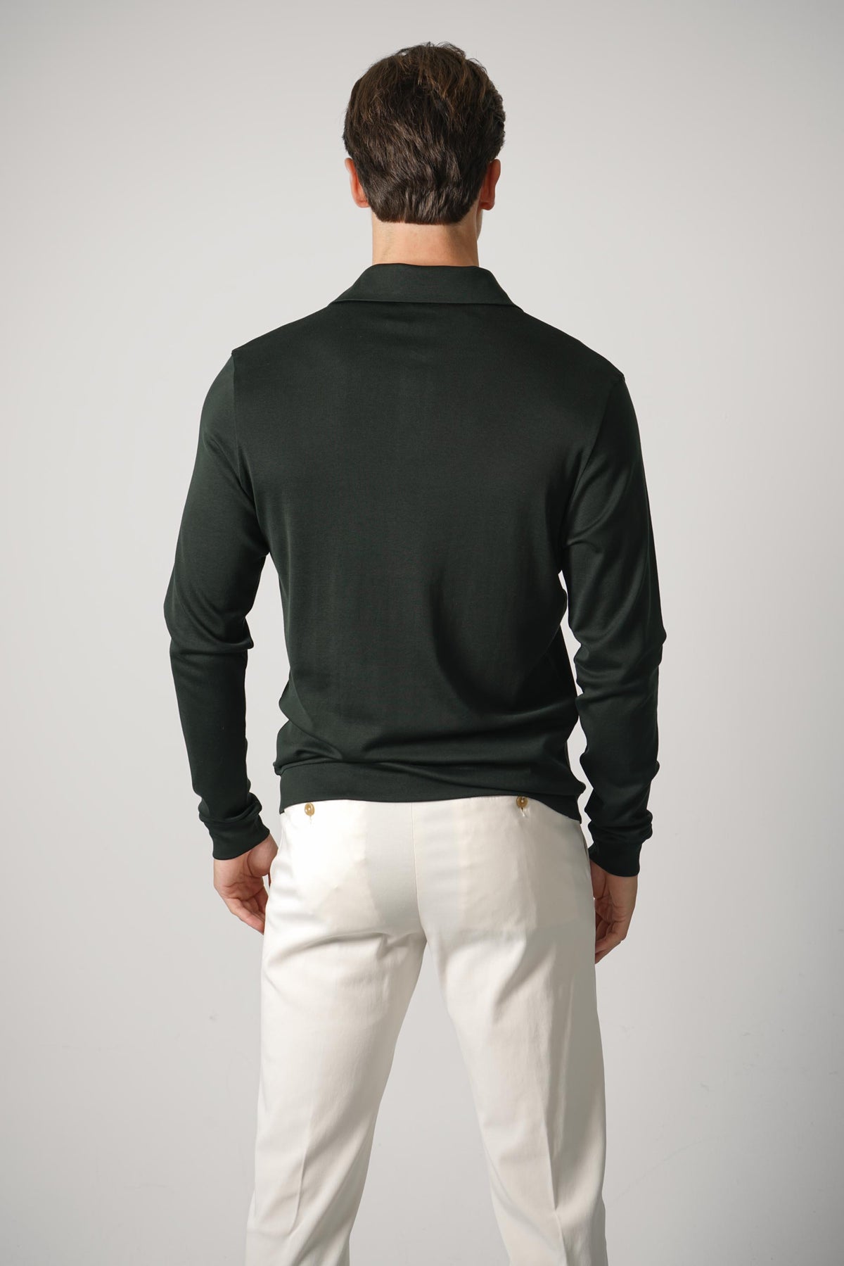 Stefan Brandt Lim 3B Longsleeve Polo – Forest