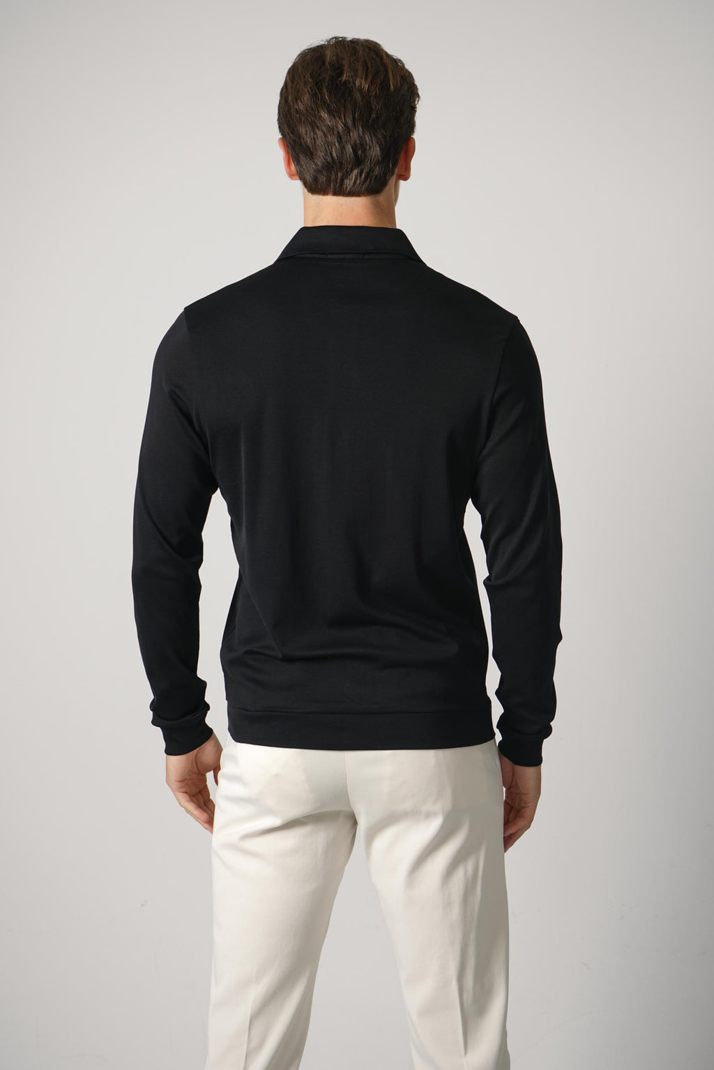 Stefan Brandt Lim 3B Longsleeve Polo – Black