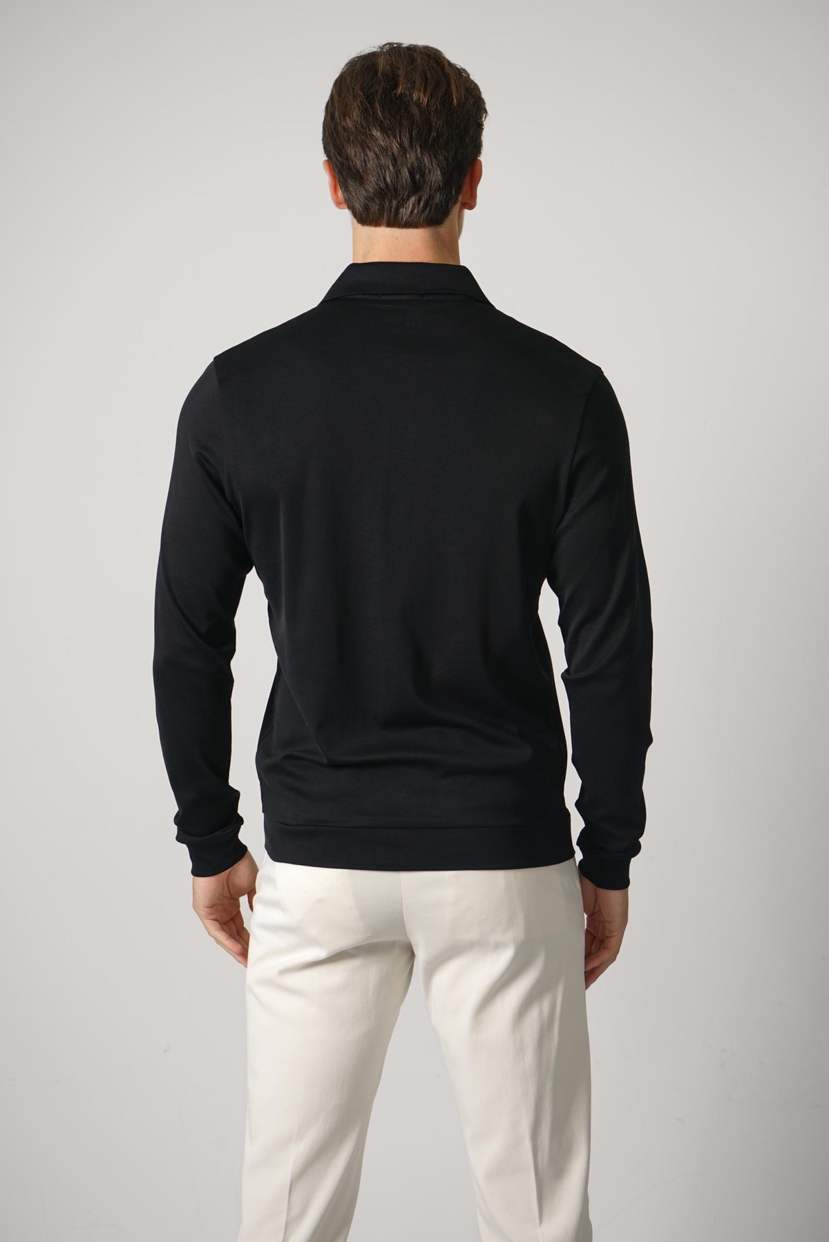 Stefan Brandt Lim 3B Longsleeve Polo – Black
