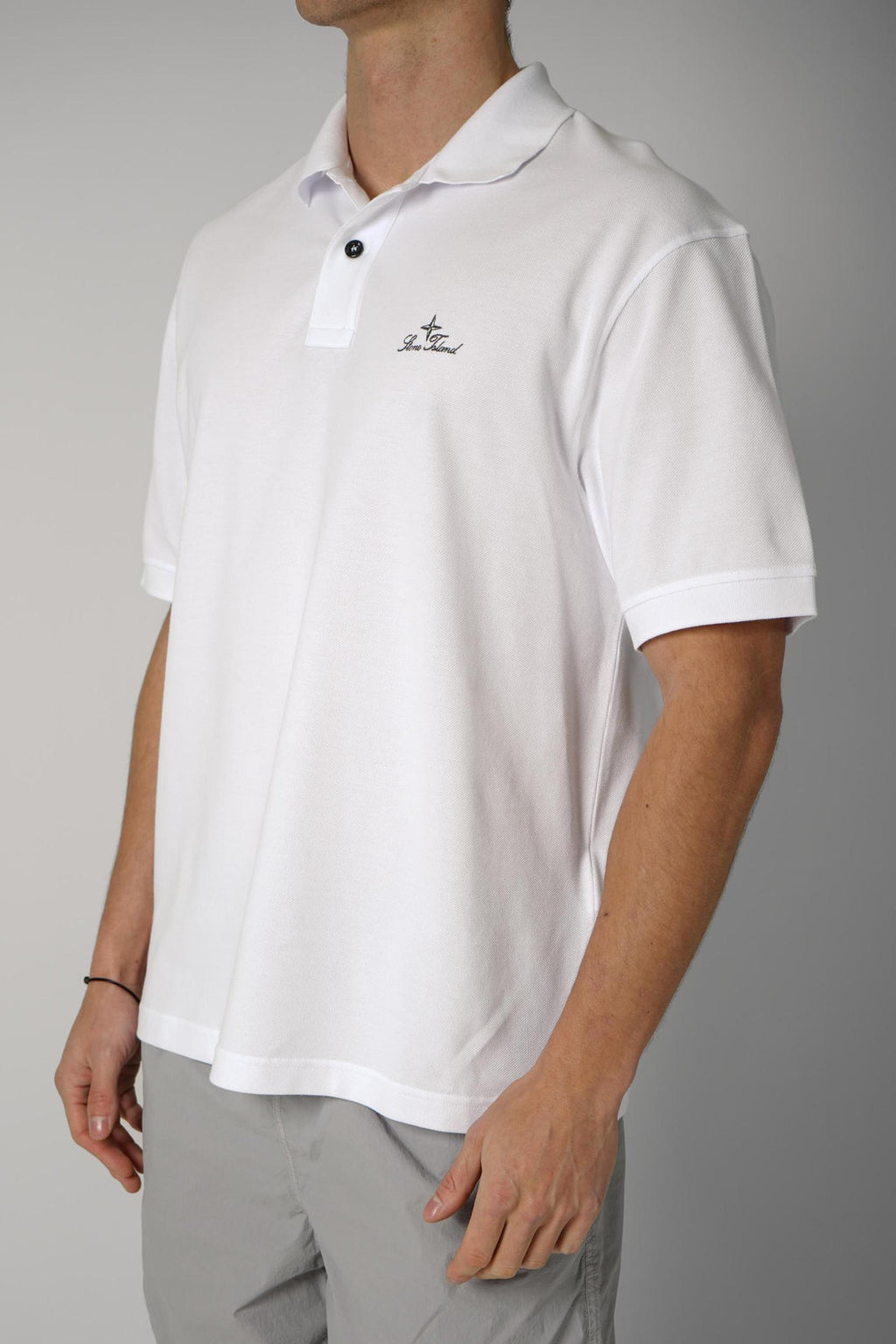 2200001 Stone Island Pique Polo White