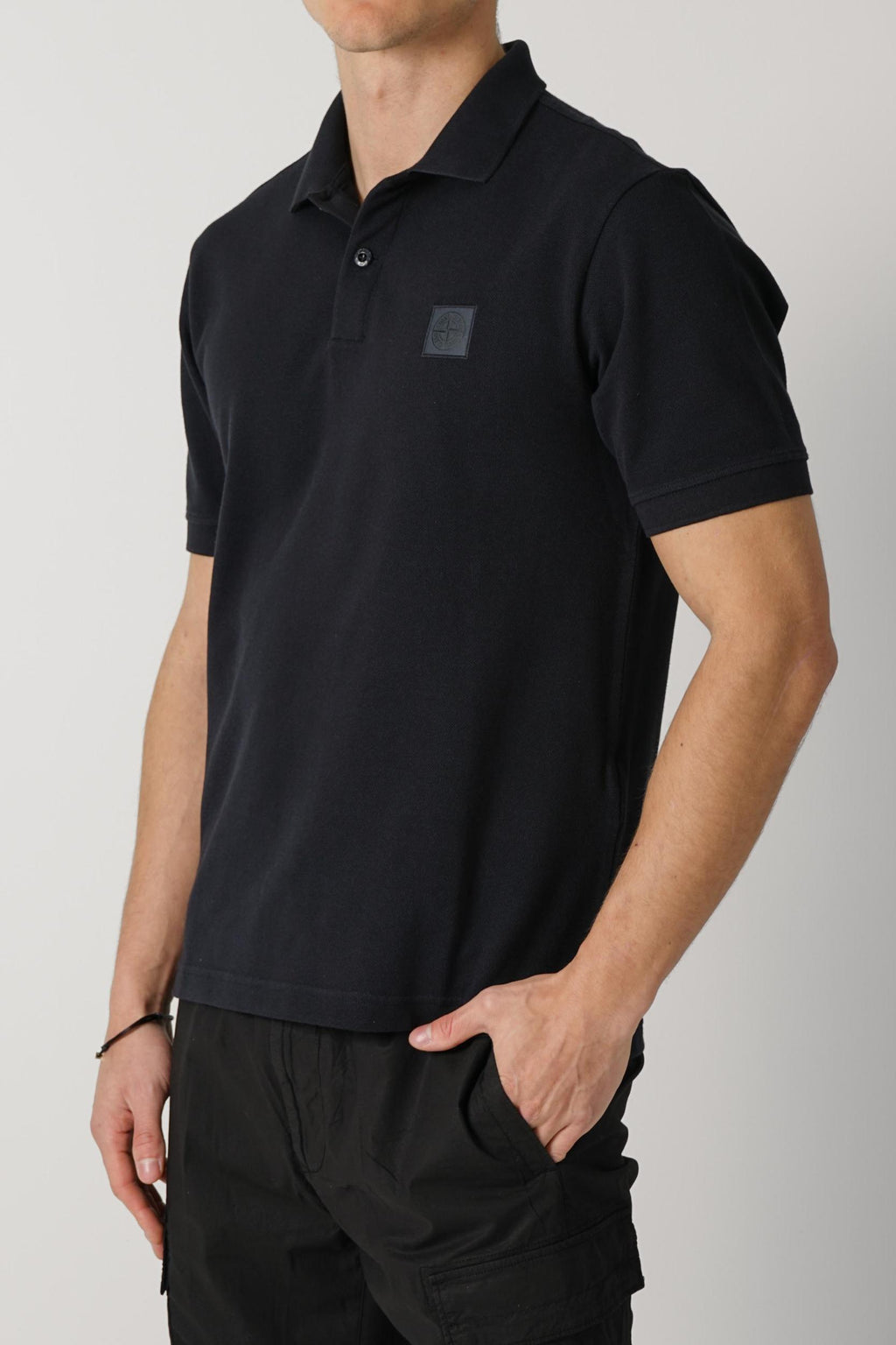2200002 Stone Island Ghost Polo Black