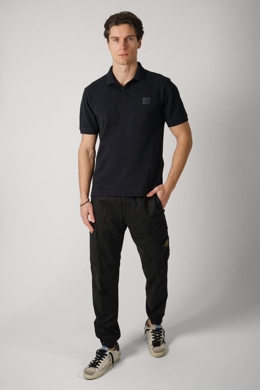 2200002 Stone Island Ghost Polo Black