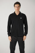 2200012 Stone Island Longsleeve Polo Black
