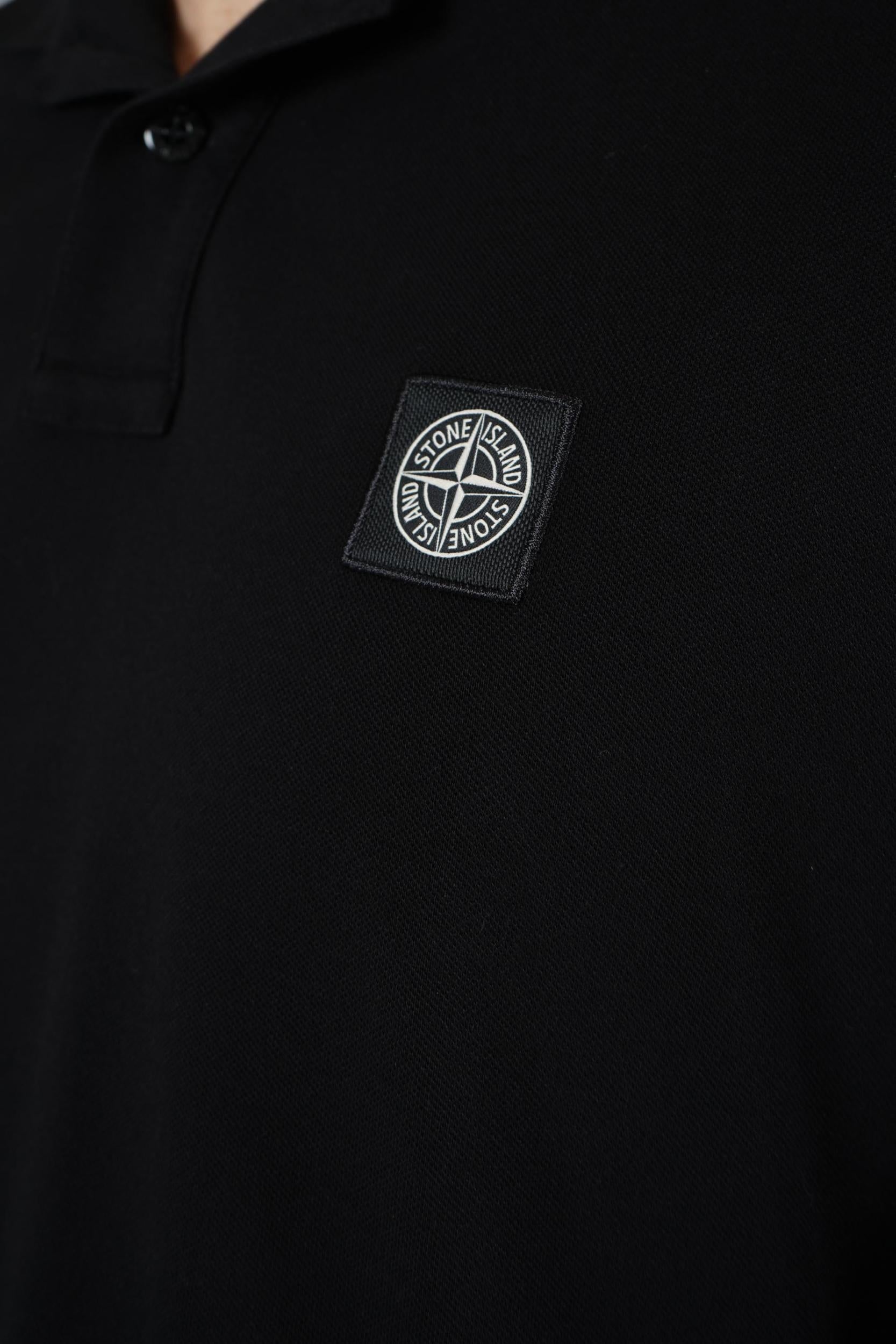 2200012 Stone Island Longsleeve Polo Black