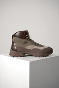 Brunello Cucinelli Rubber-effect calfskin and suede boots