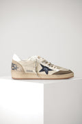 Golden Goose  Ballstar Nappa Upper Suede Toe Nabuk – Cream/White/Light