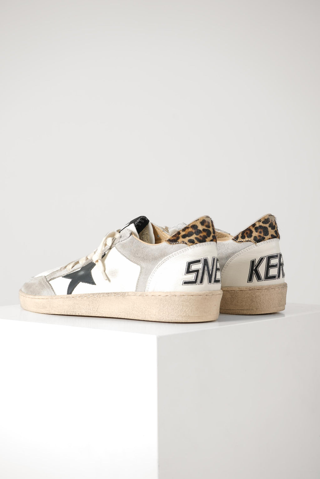 Ballstar Nappa And Suede Upper Suede Toe Nappa Tongue And Heel – White/Grey/Black/Leo