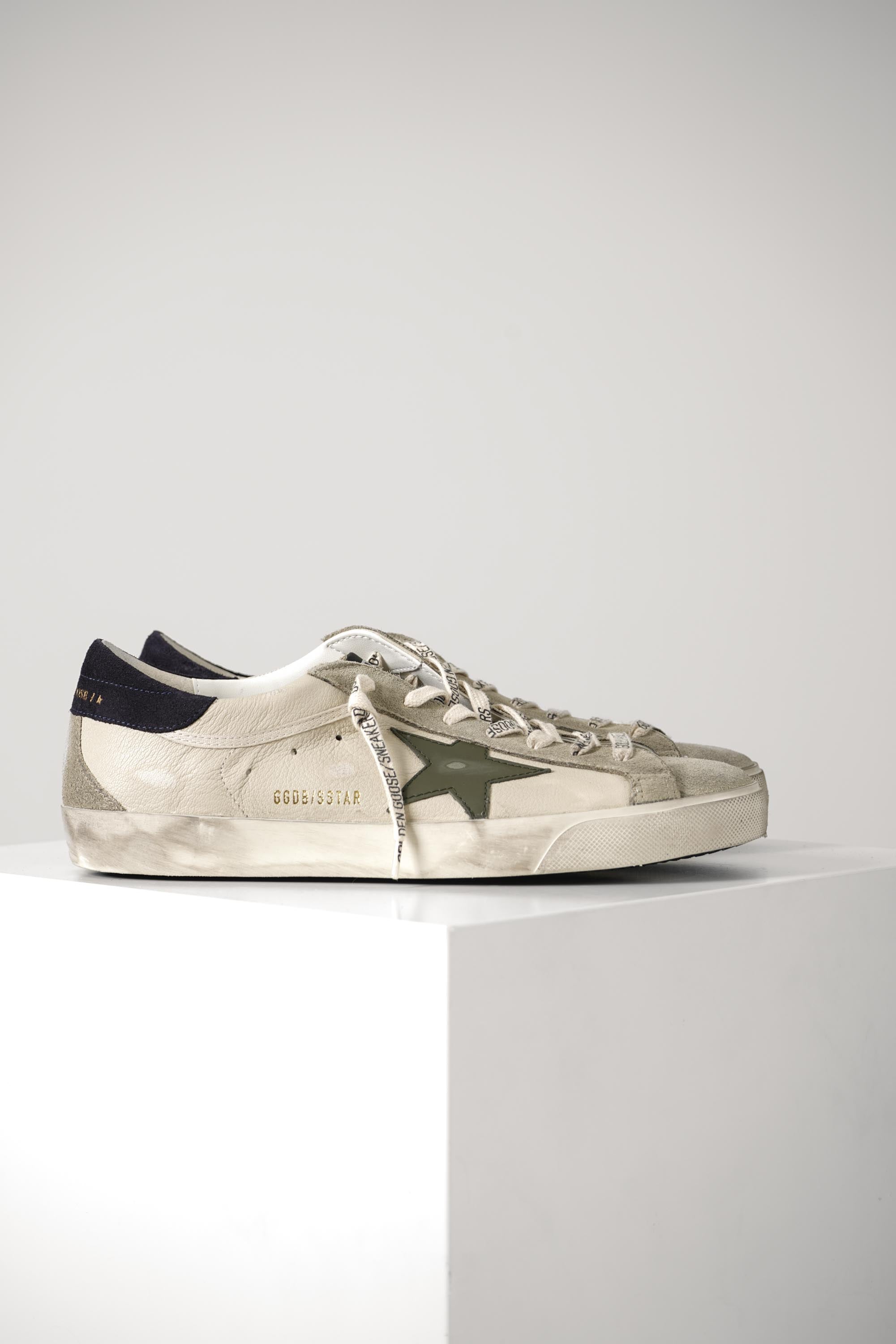 Super Star Nappa Upper Suede Toe Heel – Cream/Grey/Olive