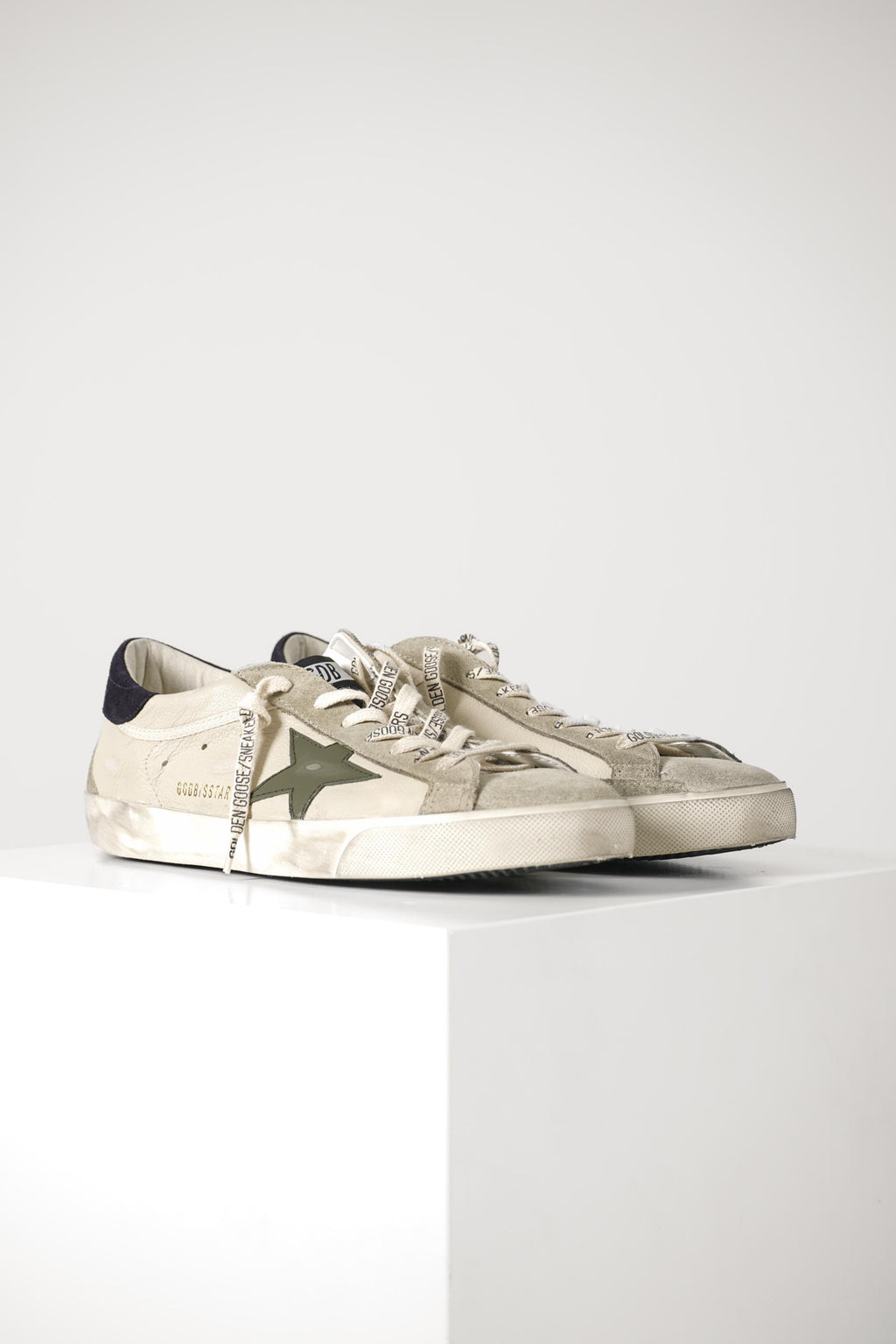 Super Star Nappa Upper Suede Toe Heel – Cream/Grey/Olive