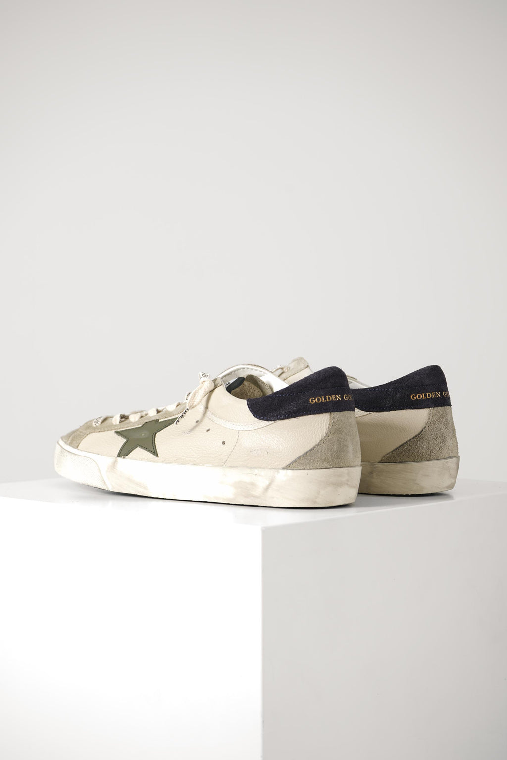 Super Star Nappa Upper Suede Toe Heel – Cream/Grey/Olive