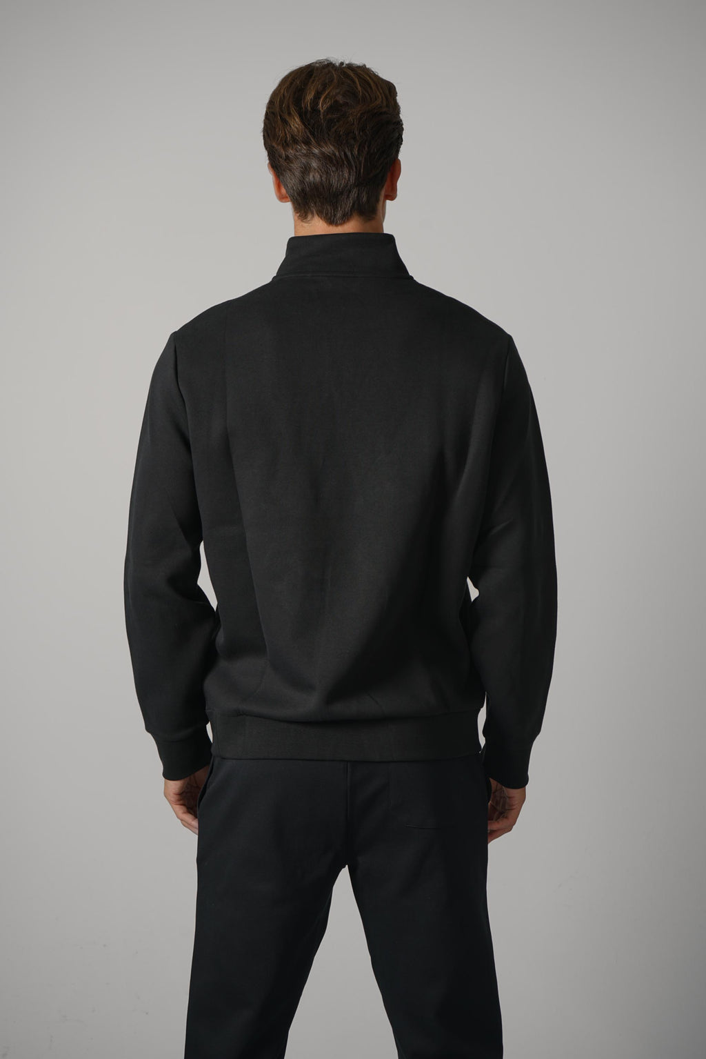 Ralph Lauren Double-Knit Quarter-Zip Pullover – Polo Black