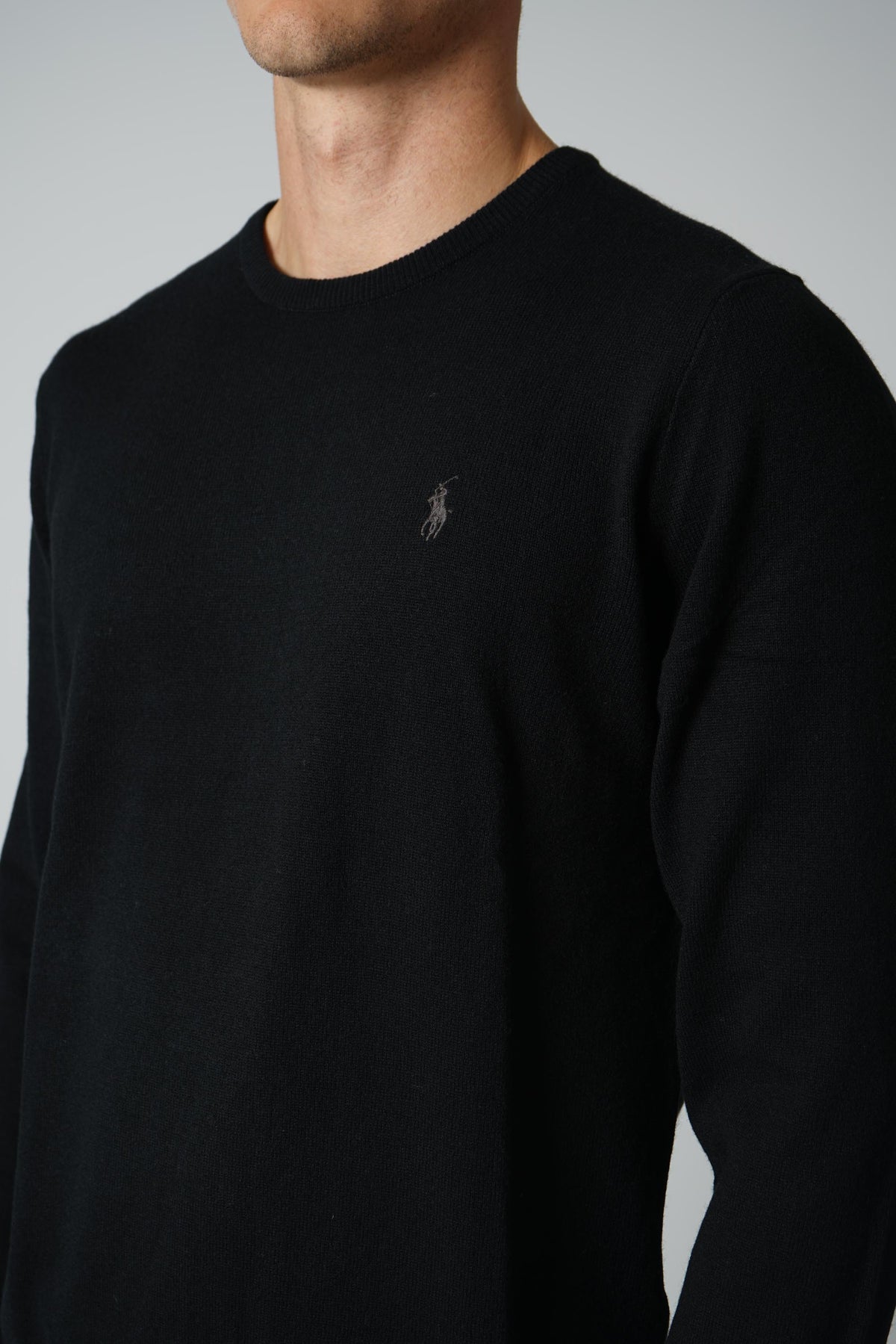 Ralph Lauren Wool Crewneck Sweater – Polo Black