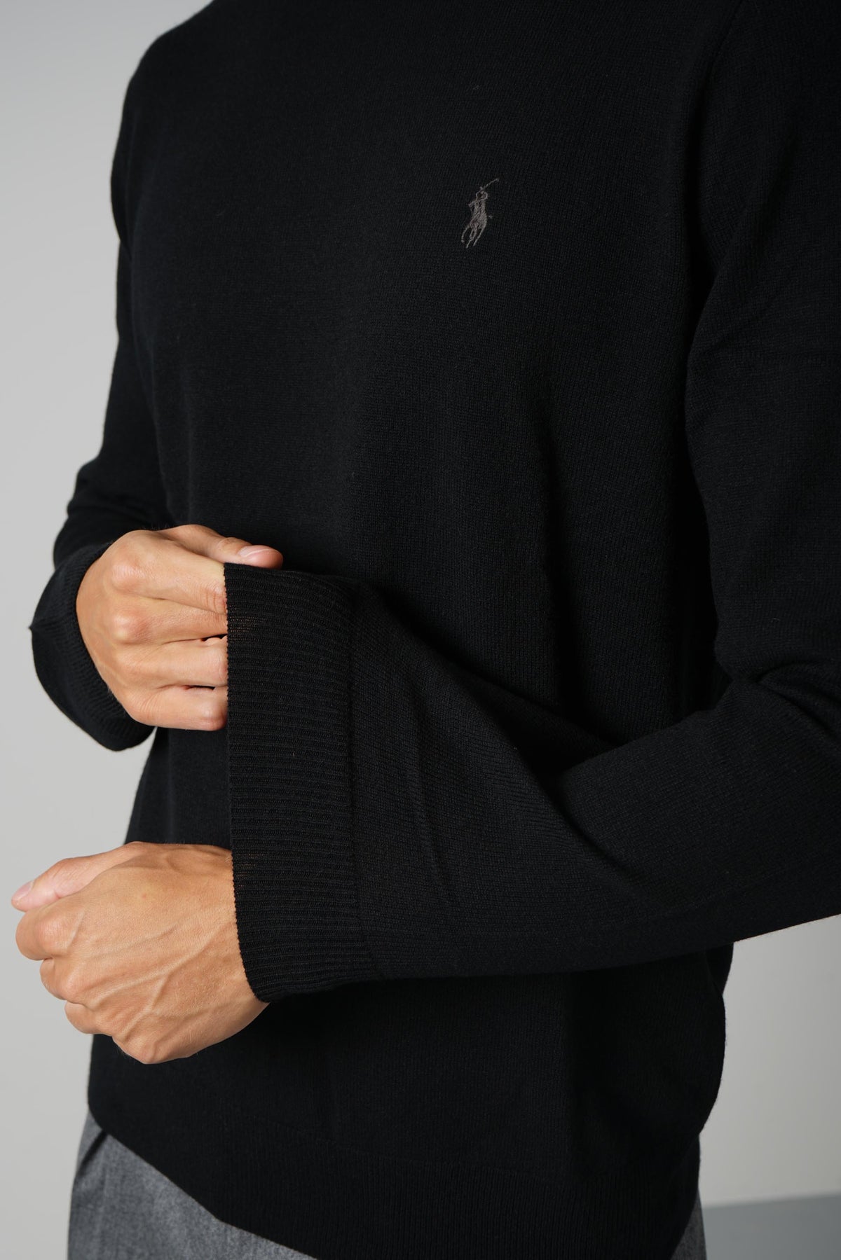 Ralph Lauren Wool Crewneck Sweater – Polo Black