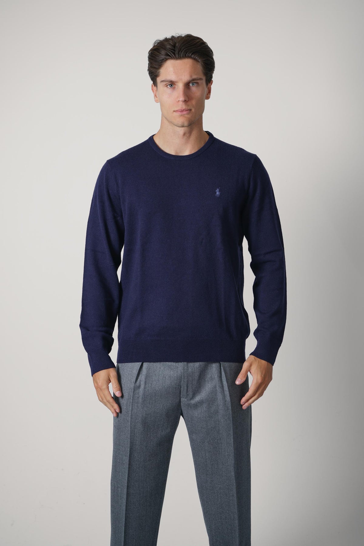 Ralph Lauren Wool Crewneck Sweater – Hunter Navy