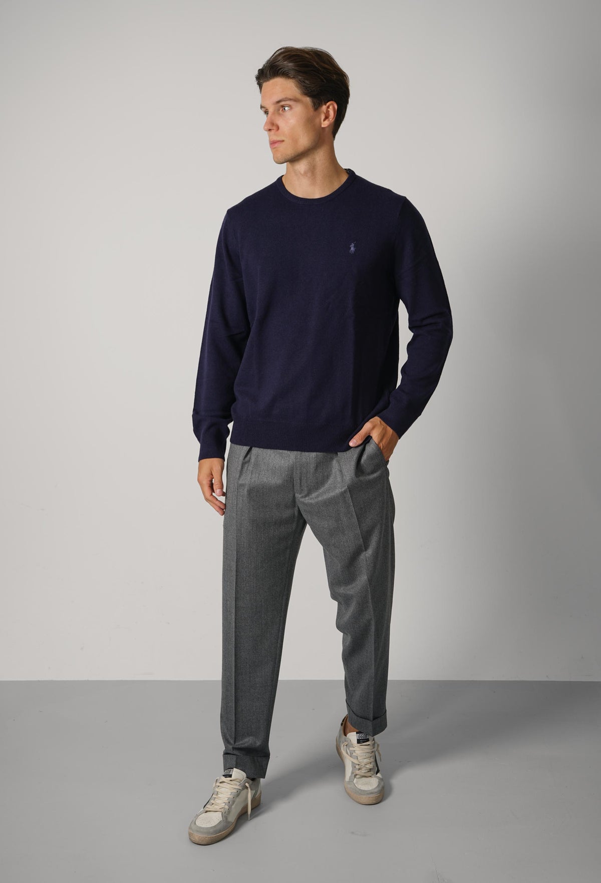 Ralph Lauren Wool Crewneck Sweater – Hunter Navy