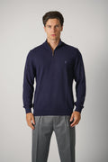 Ralph Lauren Wool Quarter-Zip Sweater – Hunter Navy