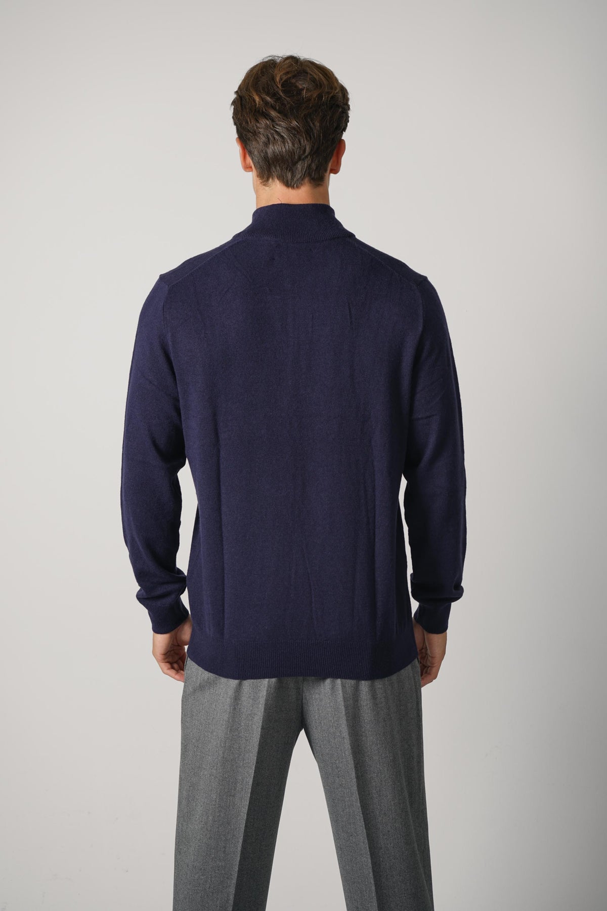 Ralph Lauren Wool Quarter-Zip Sweater – Hunter Navy