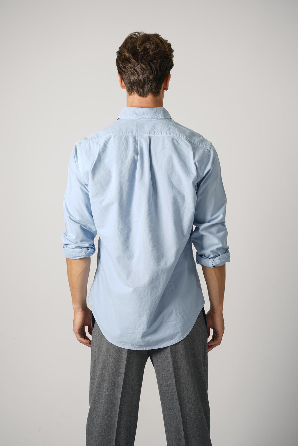 Ralph Lauren Custom Fit Garment-Dyed Oxford Shirt – Chambray Blue