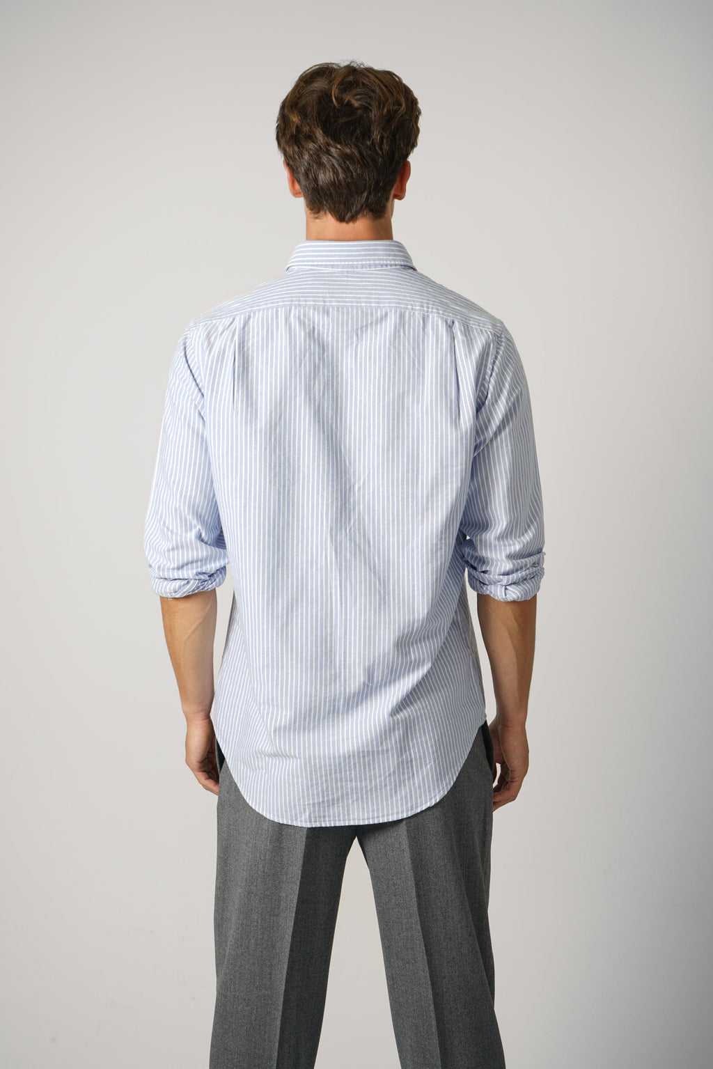Ralph Lauren Custom Fit Striped Oxford Shirt – Blue White