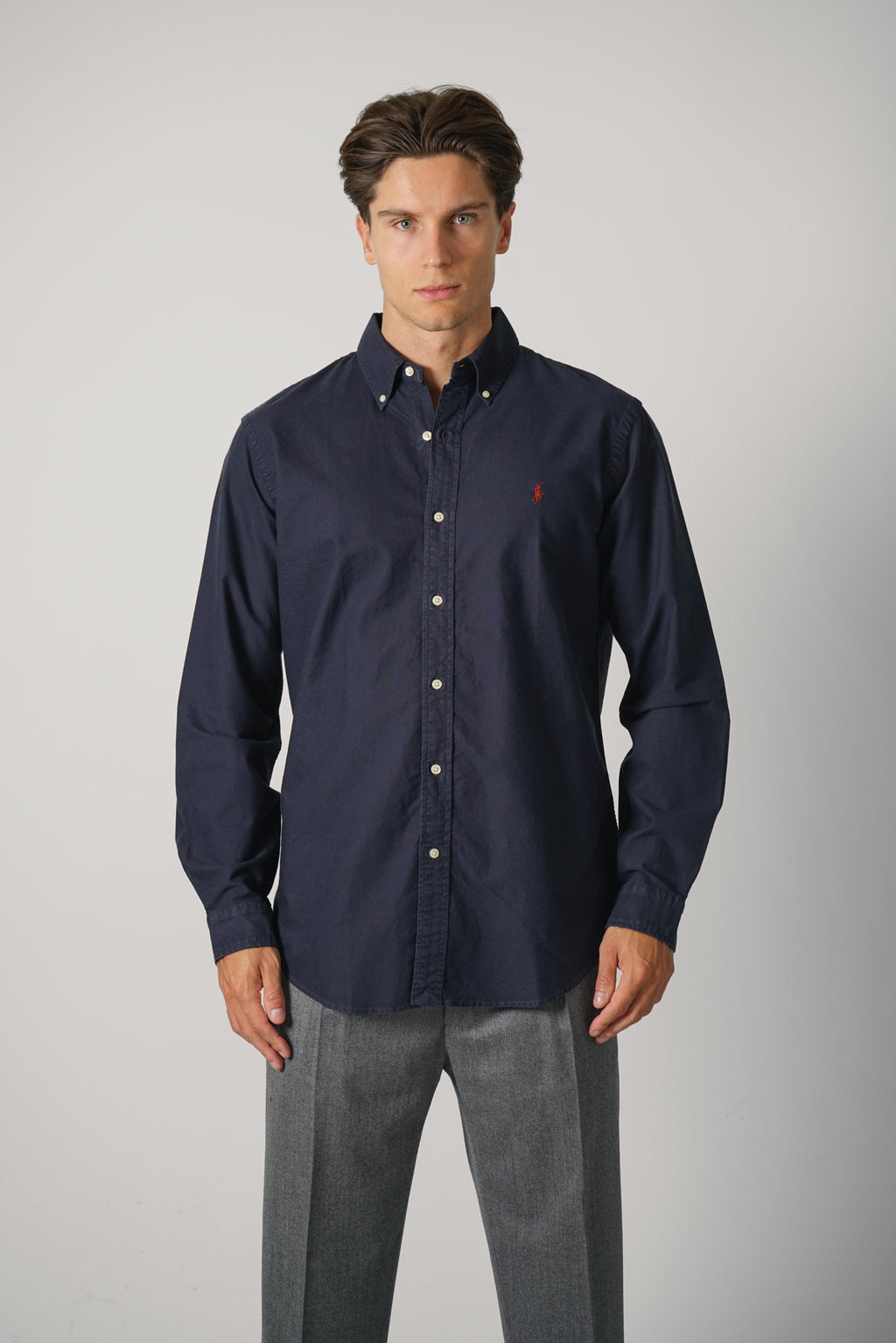Ralph Lauren Custom Fit Garment-Dyed Oxford Shirt – RL Navy