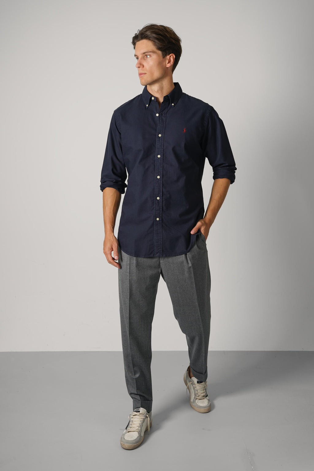 Ralph Lauren Custom Fit Garment-Dyed Oxford Shirt – RL Navy