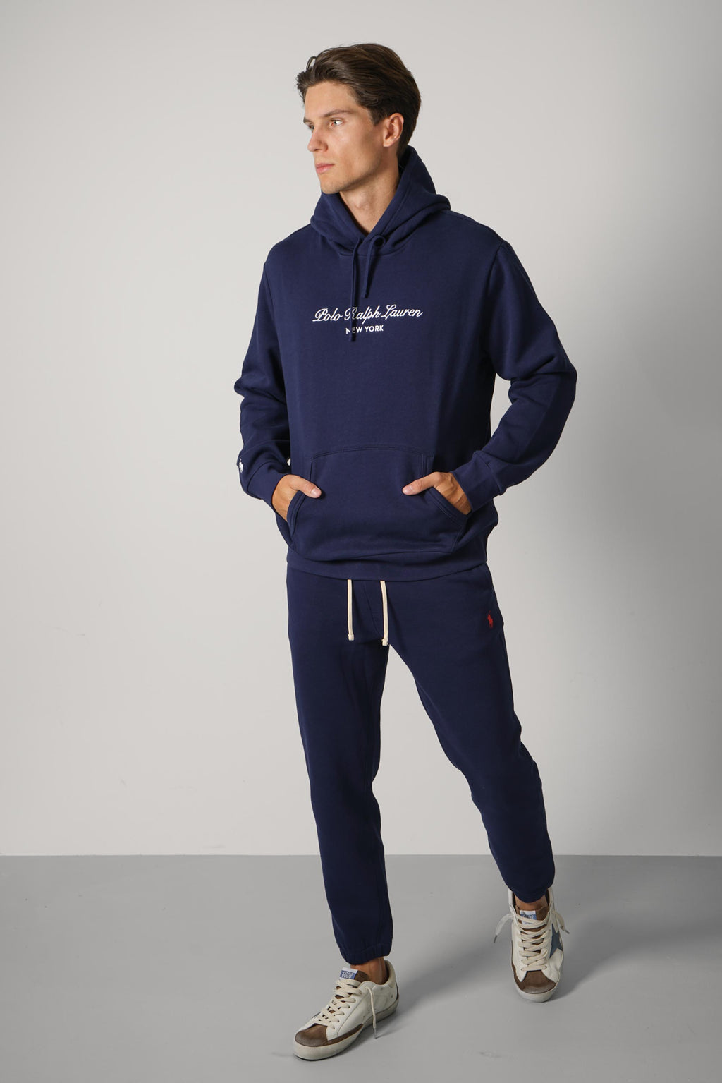Ralph Lauren Logo Fleece Hoodie – Newport Navy
