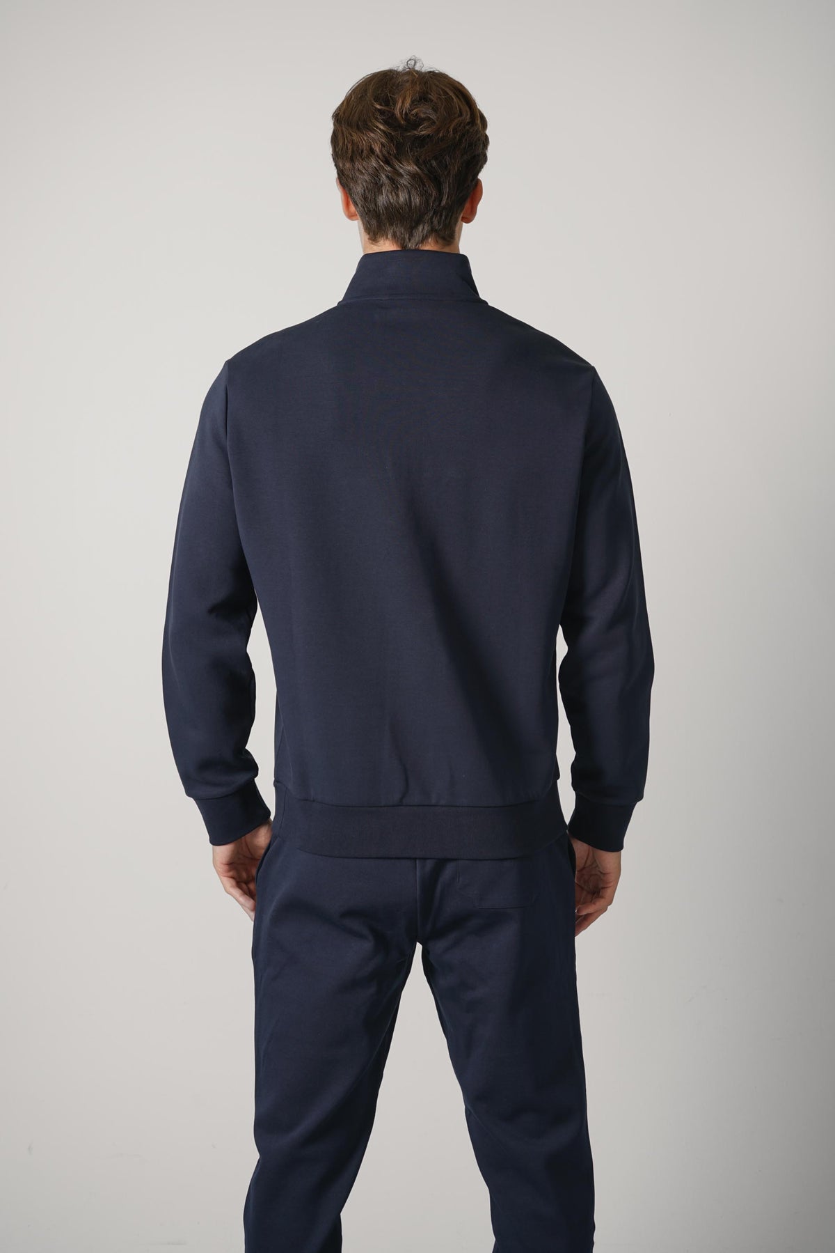 Ralph Lauren Double-Knit Quarter-Zip Pullover – Aviator Navy