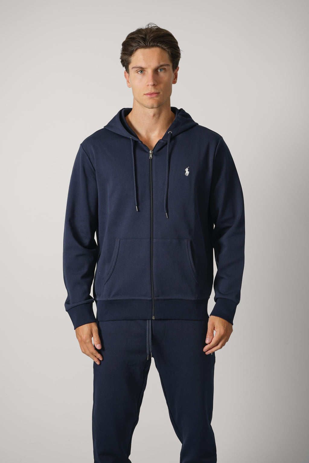 Ralph Lauren Double-Knit Full-Zip Hoodie – Aviator Navy