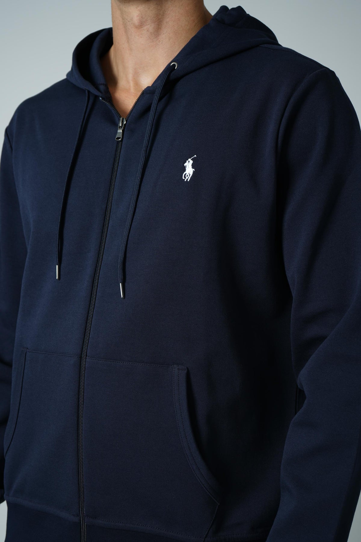 Ralph Lauren Double-Knit Full-Zip Hoodie – Aviator Navy