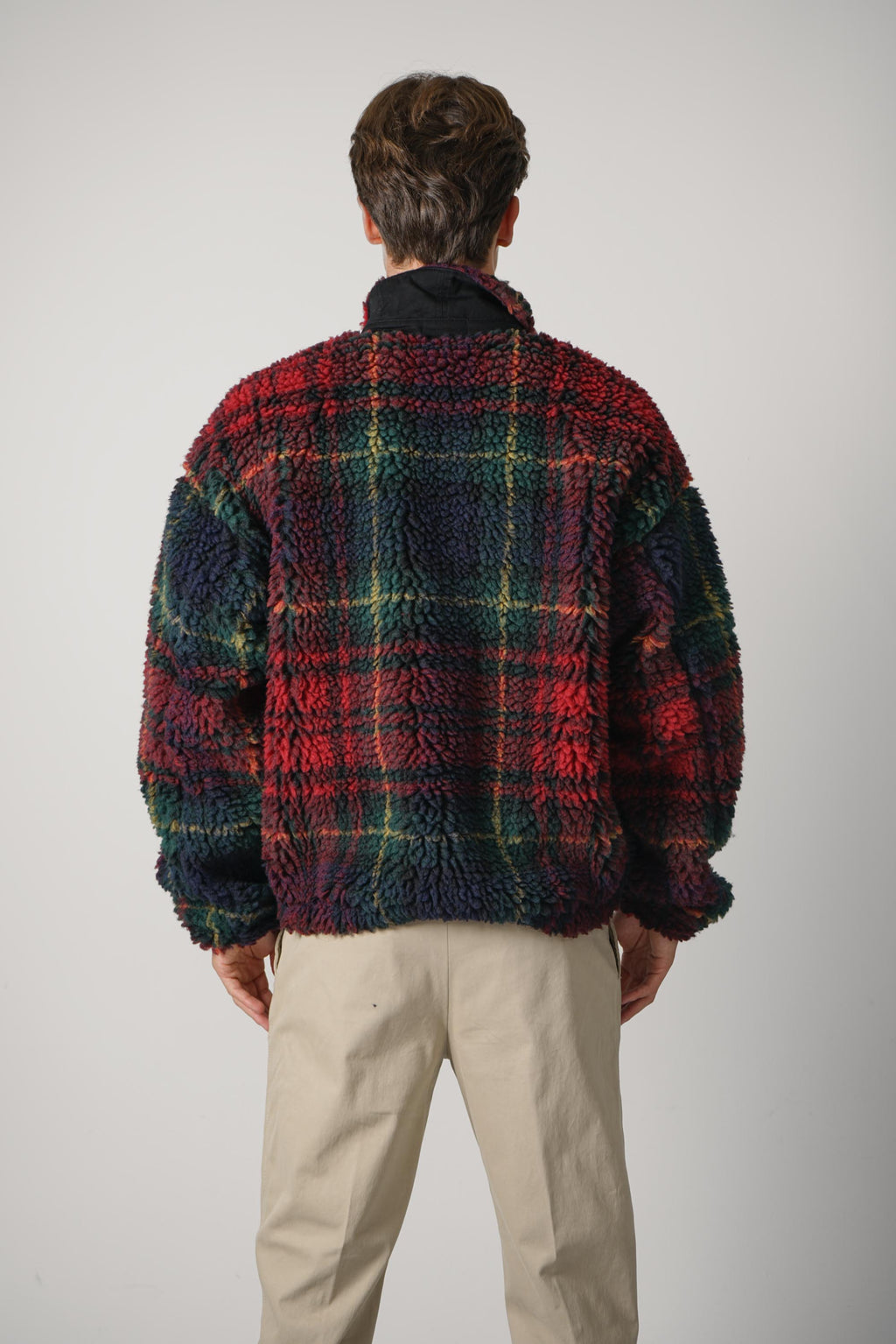 Ralph Lauren Relaxed Fit Plaid Pile Fleece Jacket – Macro Holiday Plaid