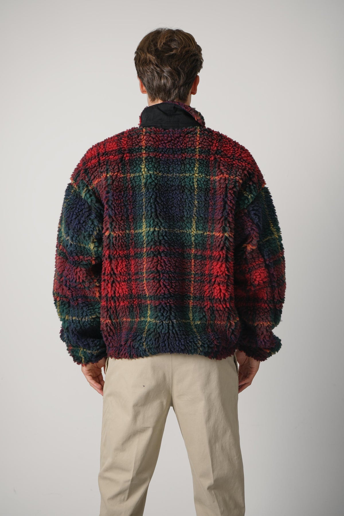 Ralph Lauren Relaxed Fit Plaid Pile Fleece Jacket – Macro Holiday Plaid