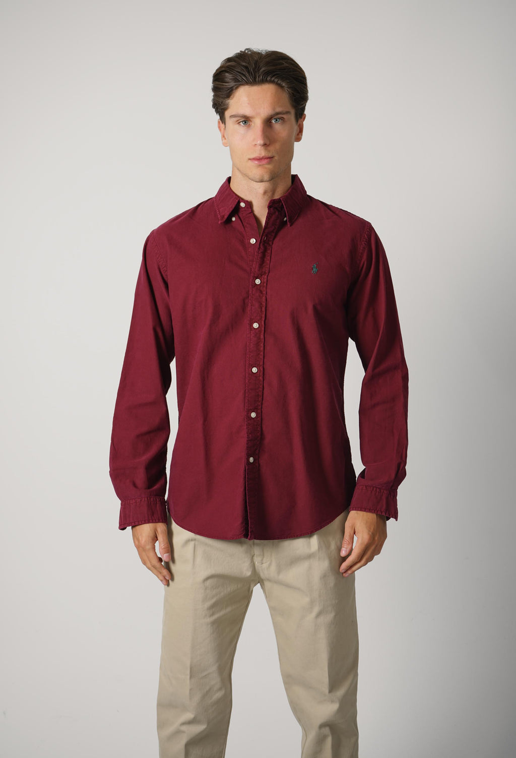 Ralph Lauren Custom Fit Garment-Dyed Oxford Shirt – Classic Wine
