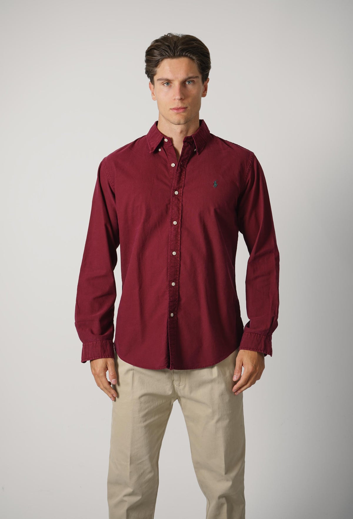Ralph Lauren Custom Fit Garment-Dyed Oxford Shirt – Classic Wine