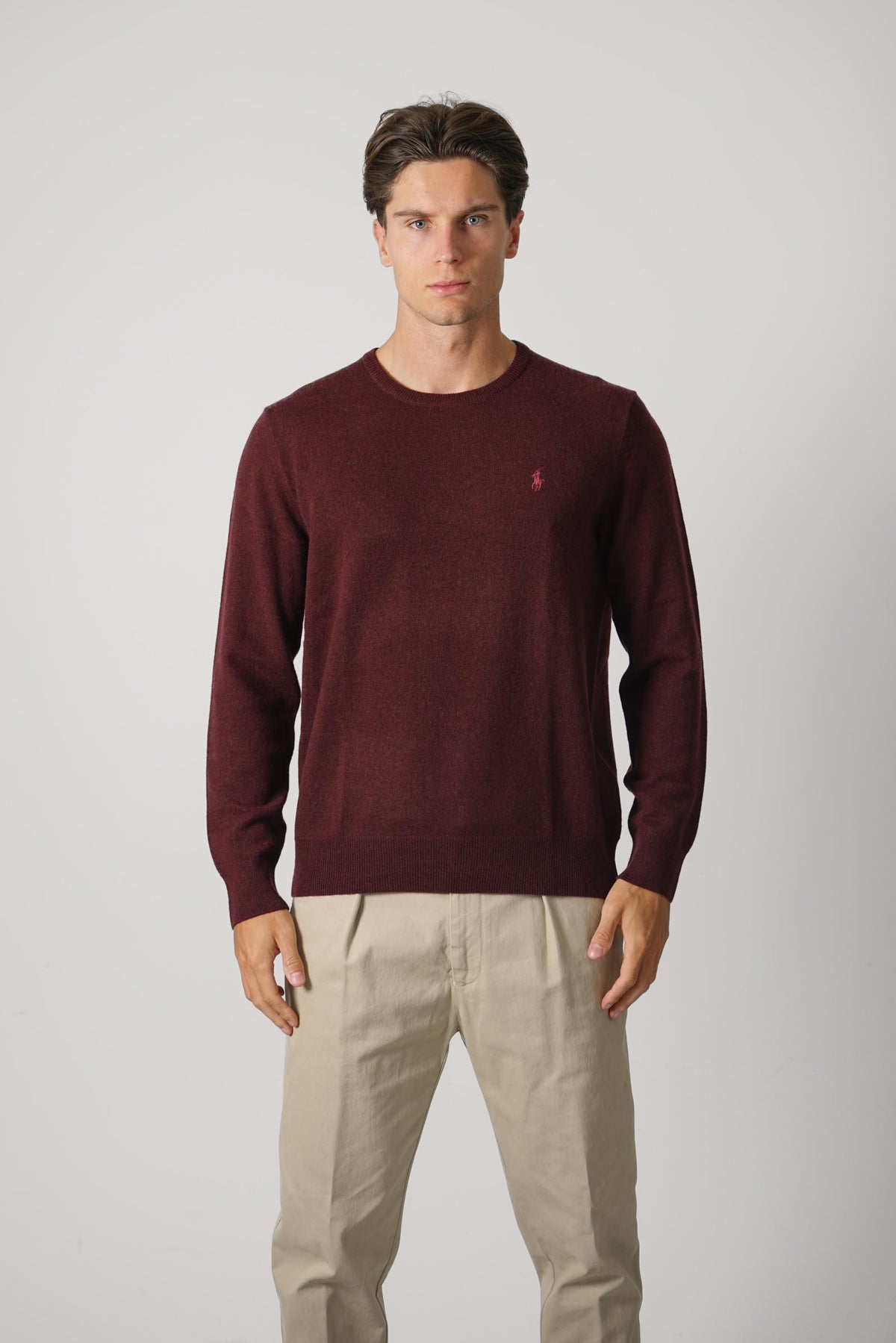 Ralph Lauren Wool Crewneck Sweater – Aged Wine Heather