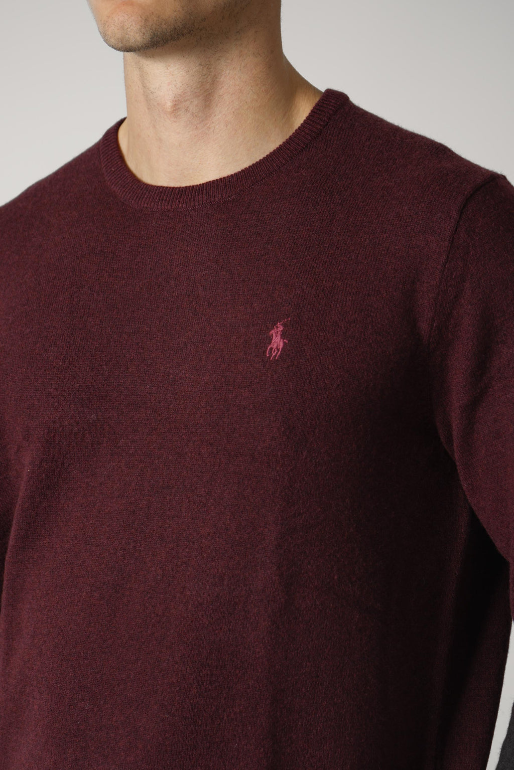 Ralph Lauren Wool Crewneck Sweater – Aged Wine Heather