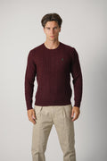 Ralph Lauren Cable-Knit Wool-Cashmere Sweater – Aged Wine Heather
