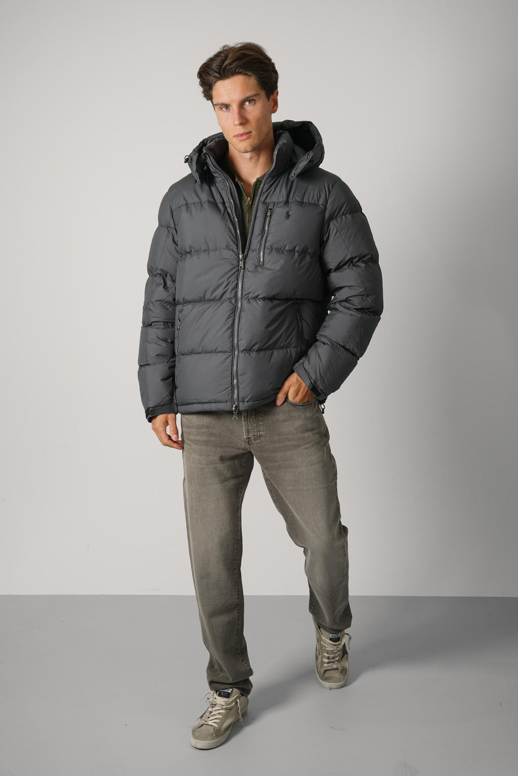 Ralph Lauren The Gorham Down Jacket – Charcoal Grey
