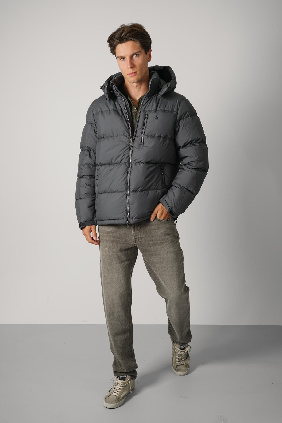 Ralph Lauren The Gorham Down Jacket – Charcoal Grey