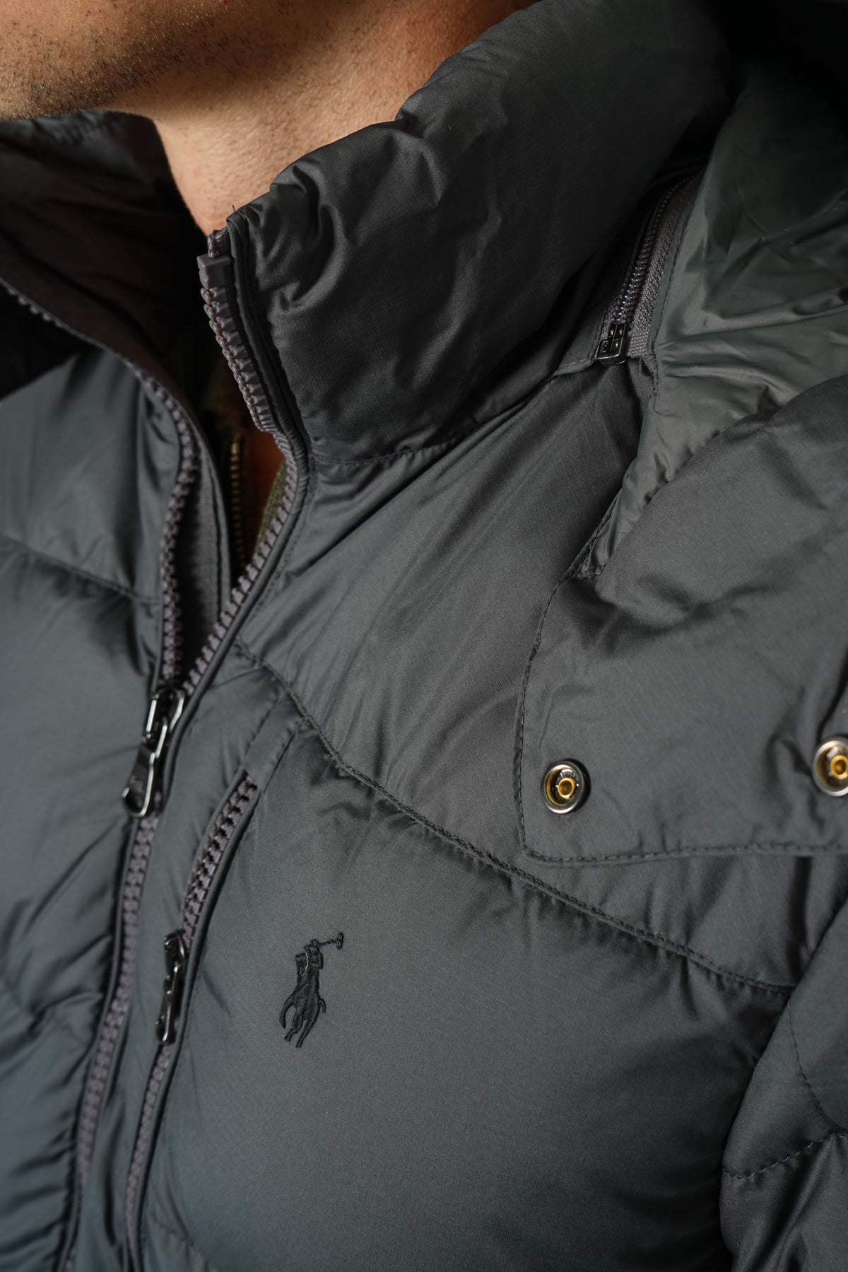 Ralph Lauren The Gorham Down Jacket – Charcoal Grey