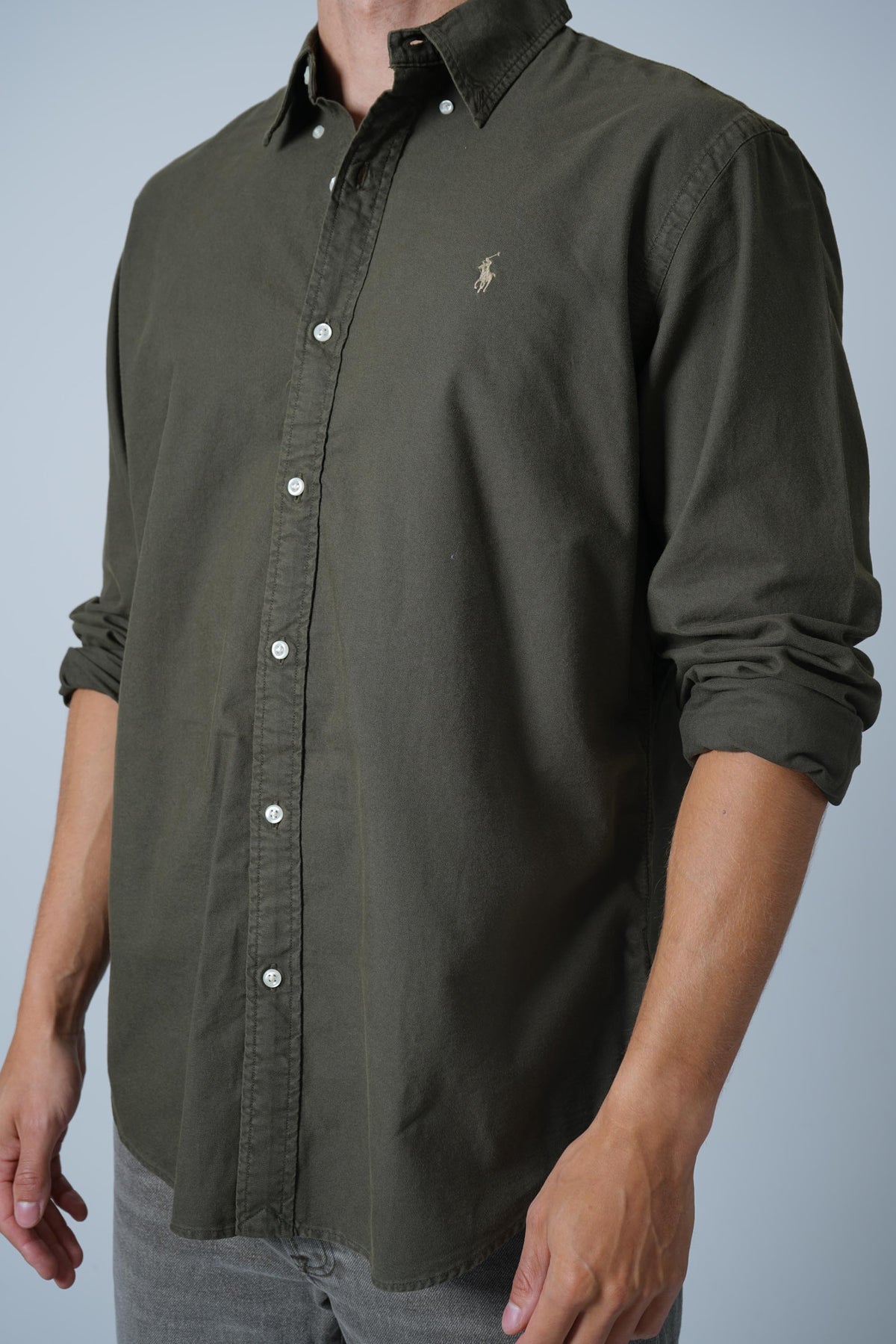 Ralph Lauren Custom Fit Garment-Dyed Oxford Shirt – Company Olive