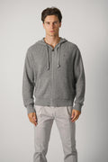 Ralph Lauren Waffle-Knit Wool-Cotton Hooded Sweater – Fawn Grey Heather