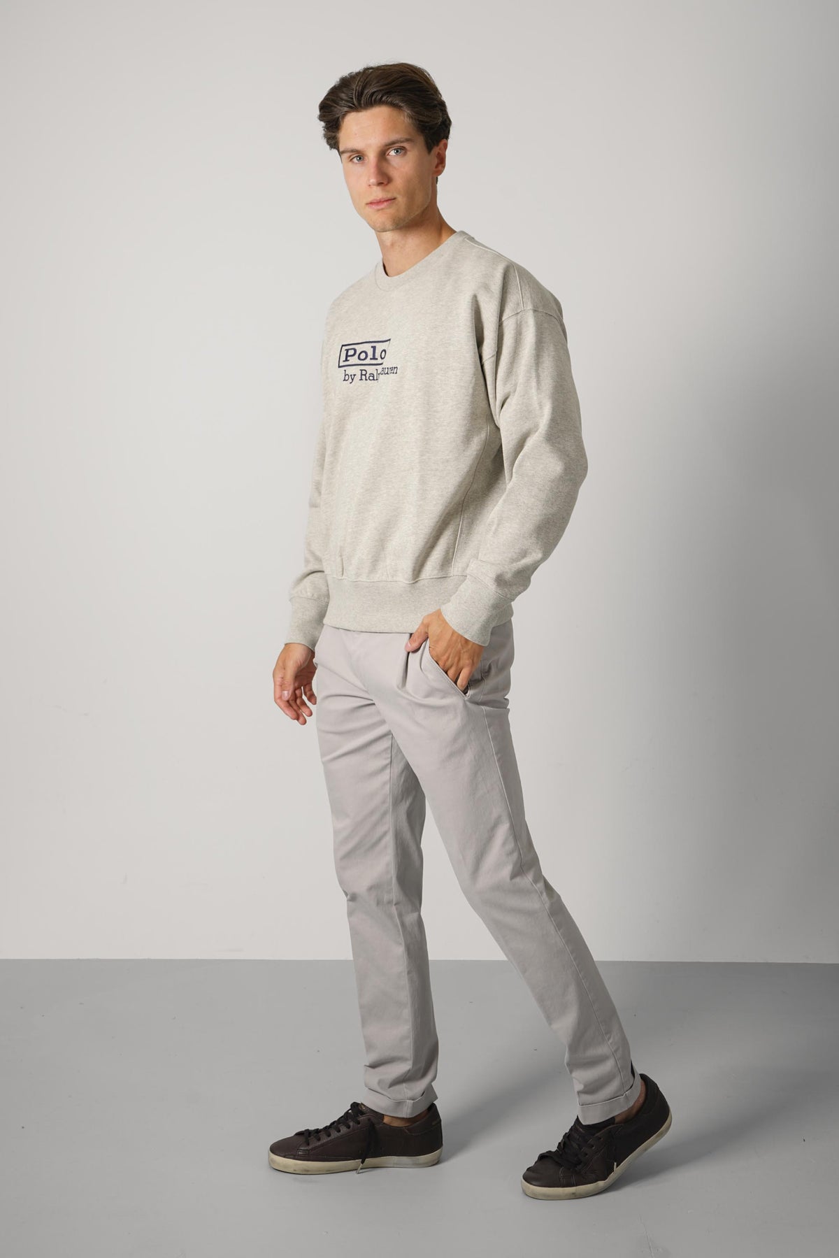 Ralph Lauren Vintage Fit Logo Fleece Sweatshirt – Lt Sport Heather