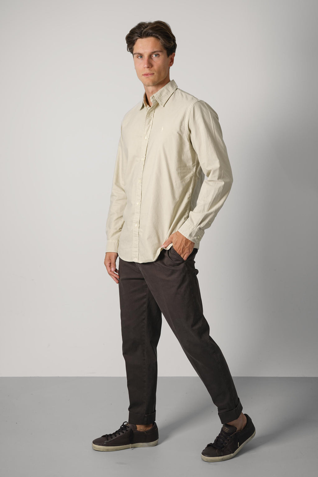 Ralph Lauren Custom Fit Garment-Dyed Oxford Shirt – Classic Stone