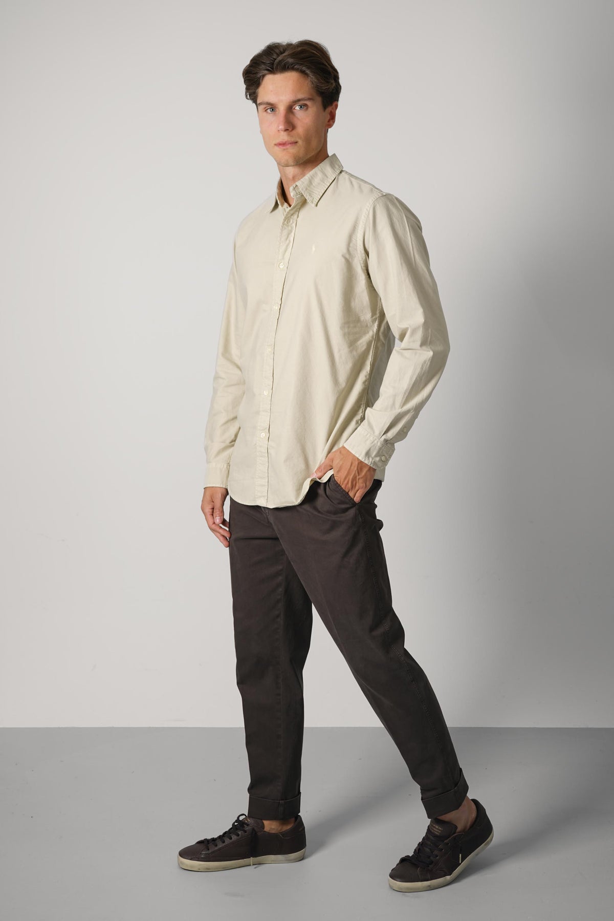 Ralph Lauren Custom Fit Garment-Dyed Oxford Shirt – Classic Stone