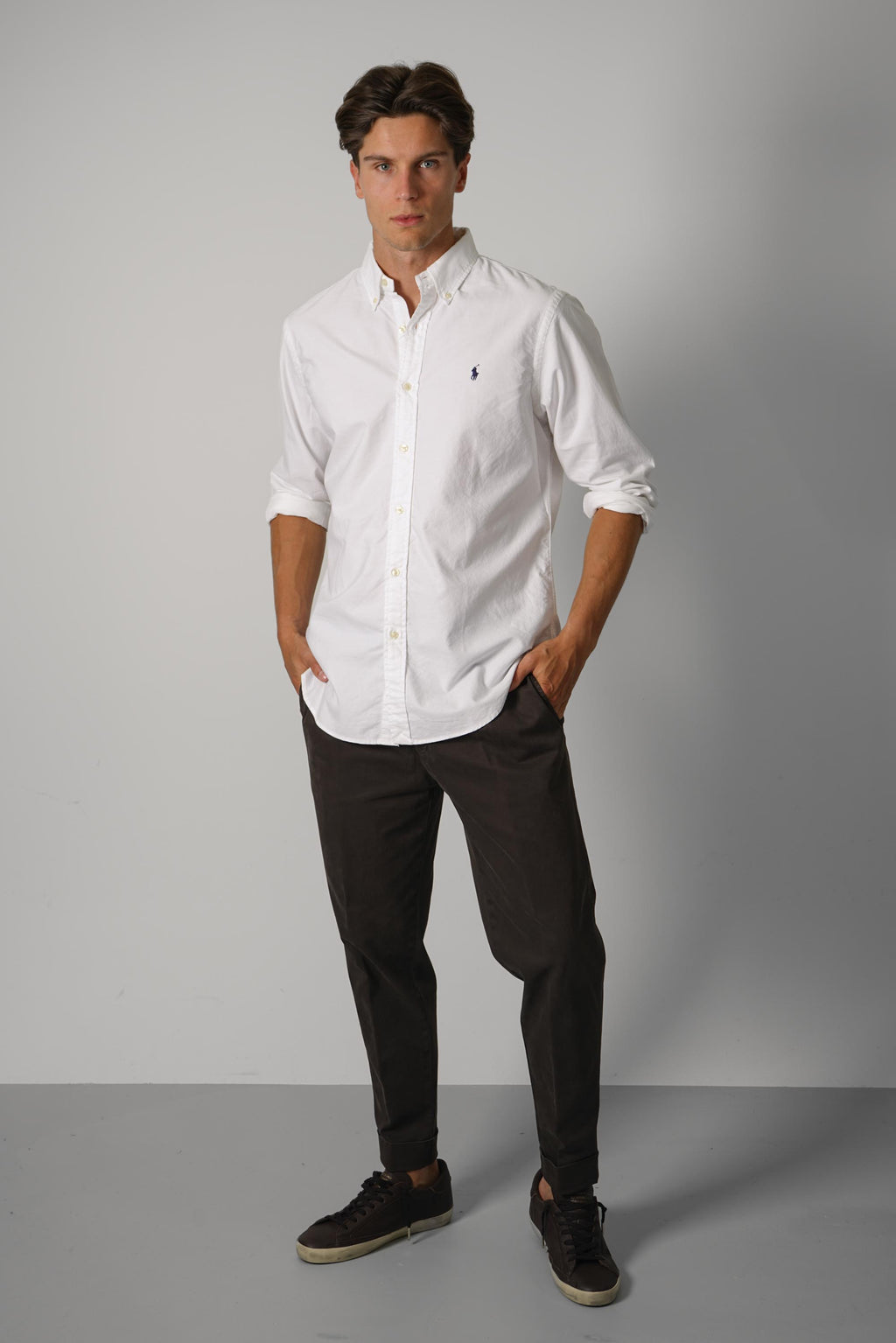 Ralph Lauren Custom Fit Garment-Dyed Oxford Shirt – White