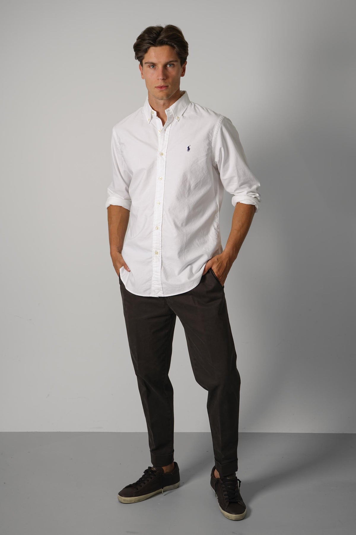 Ralph Lauren Custom Fit Garment-Dyed Oxford Shirt – White