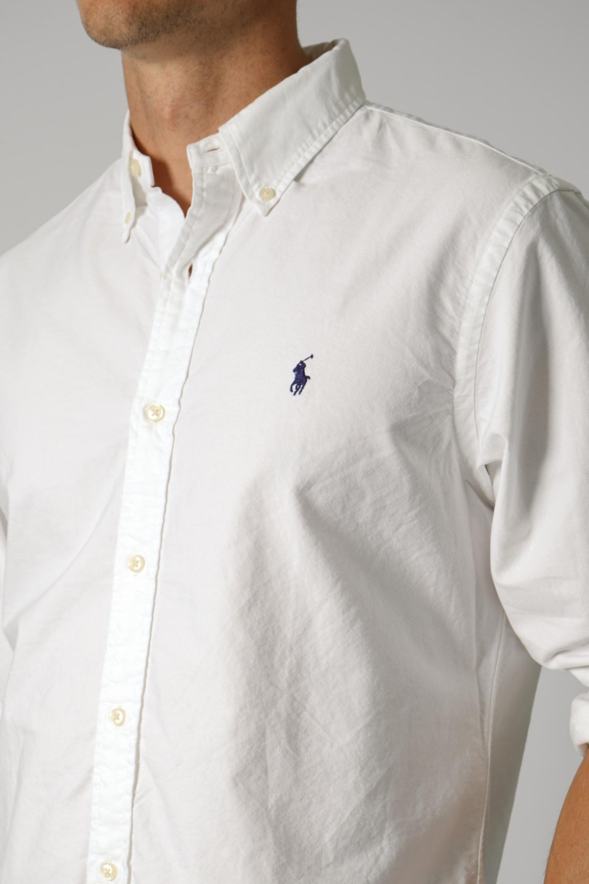 Ralph Lauren Custom Fit Garment-Dyed Oxford Shirt – White