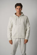 Ralph Lauren Double-Knit Full-Zip Hoodie – Stone Pebble