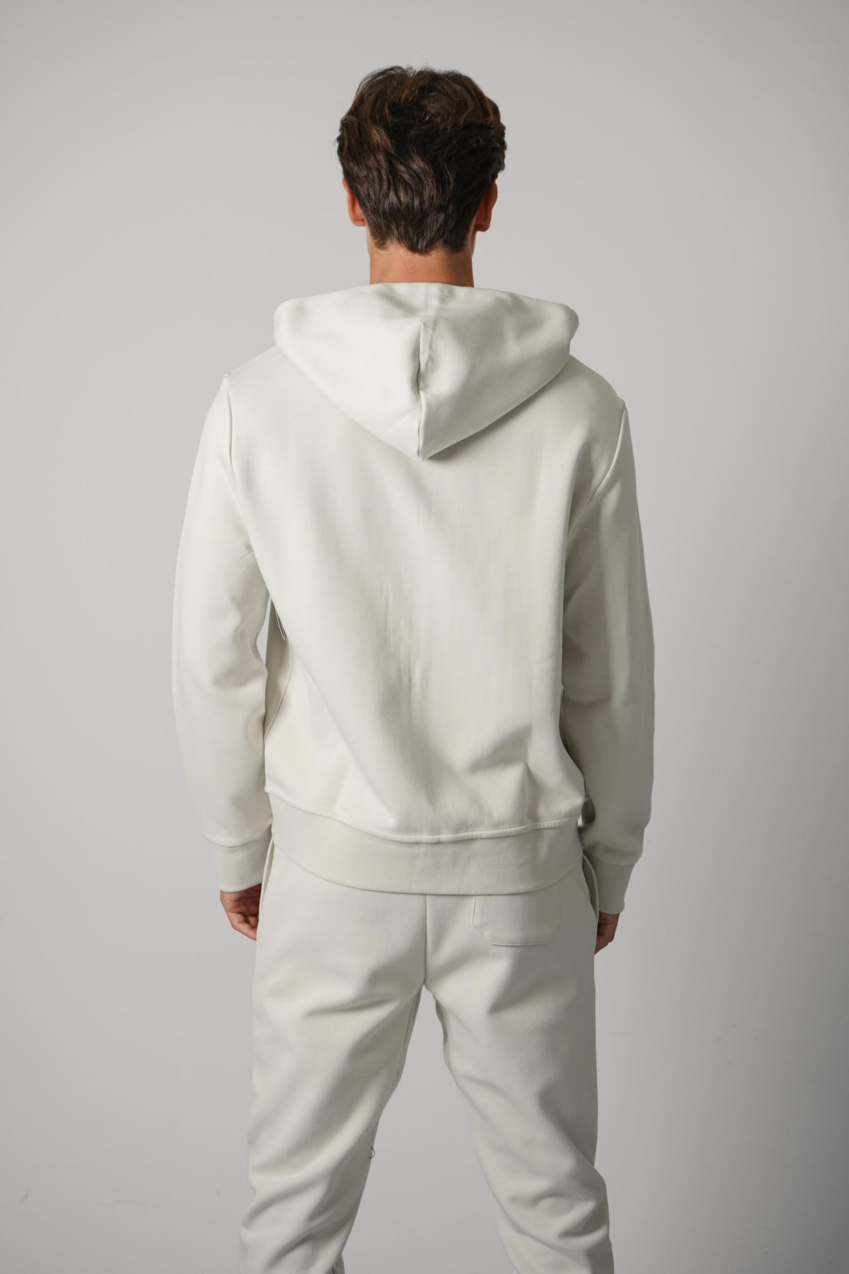 Ralph Lauren Double-Knit Full-Zip Hoodie – Stone Pebble