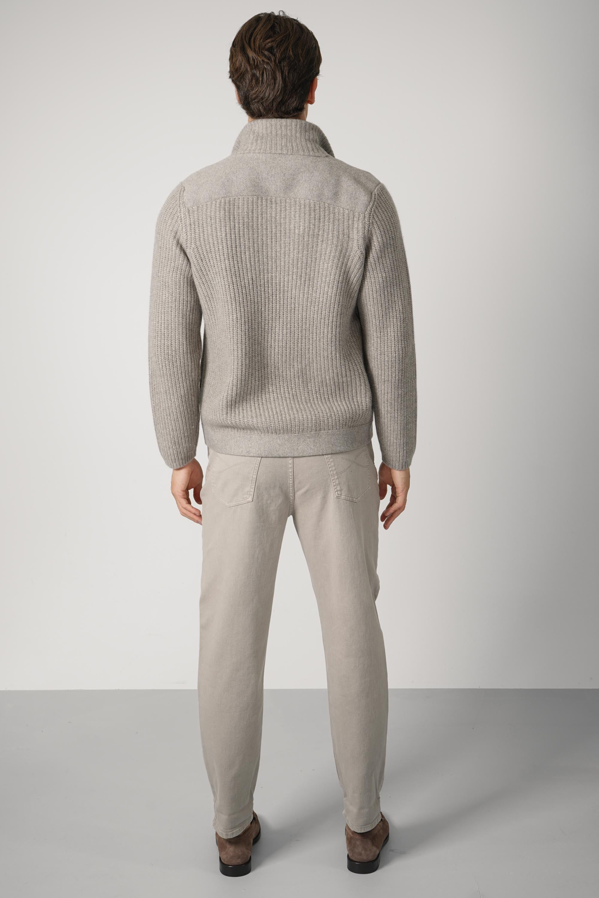 Brunelle Cucinelli Cashmere Cardigan Greige